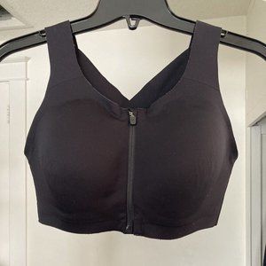 Lululemon Enlite Sports Bra Front Zip 36DD, Black, High Support
